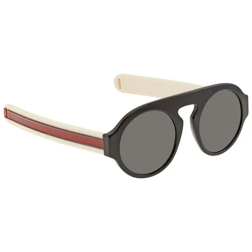 Kính Mát Gucci Grey Round Unisex Sunglasses GG0256S 001 51